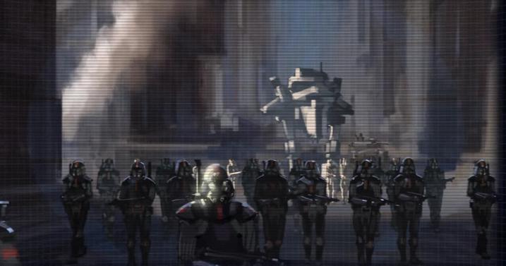 Imperialne wojska okupują planetę-miasto