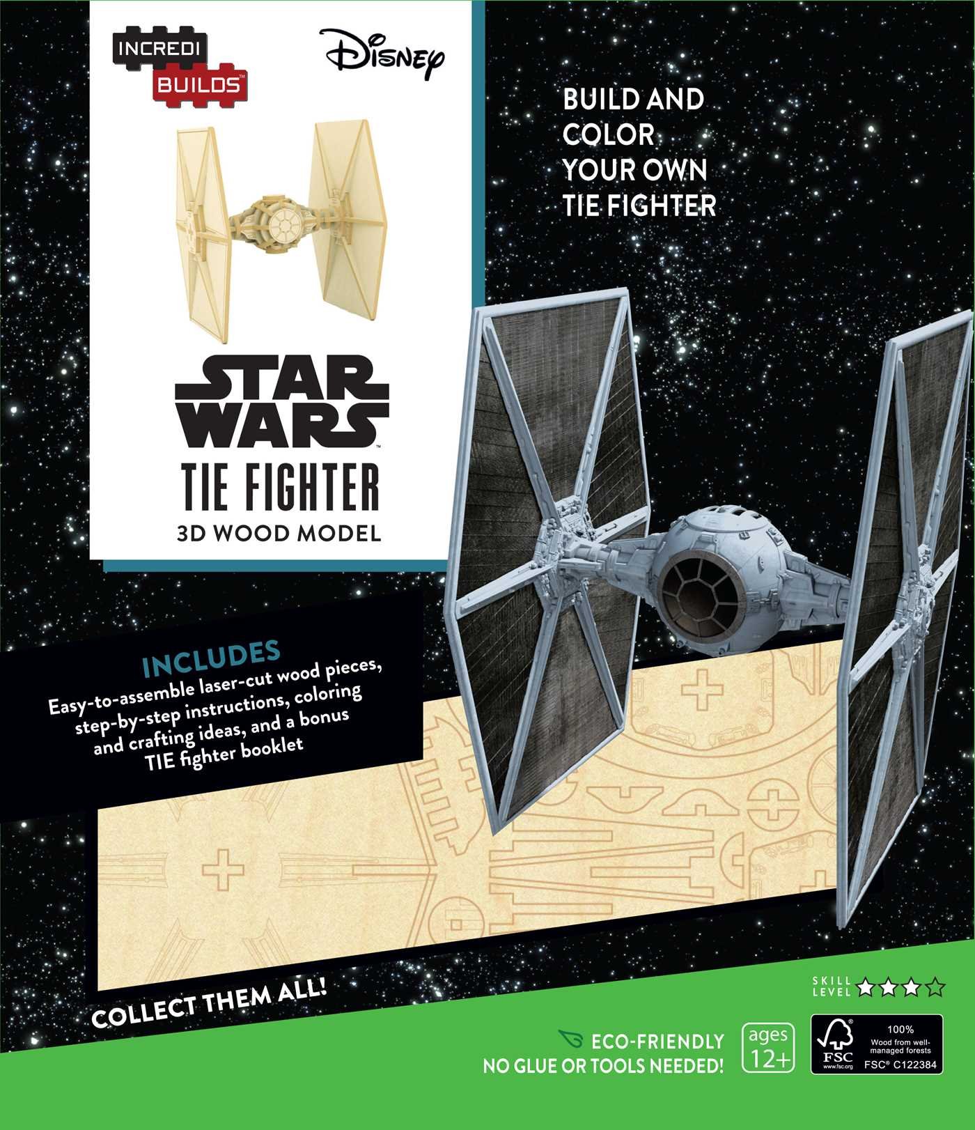 Okładka wydania oryginalnego - IncrediBuilds: Star Wars: Tie Fighter 3D Wood Model (miękka).