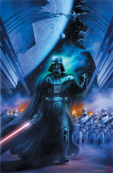 Darth Vader i zaginiony oddział 1 - Ilustracja na okładkę autorstwa Tsuneo Sandy.