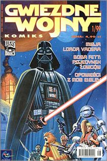 Okładka  pierwszego numeru Gwiezdne wojny Komiks, będąca zarazem pierwszym komiksem z SW wydanym przez Egmont.