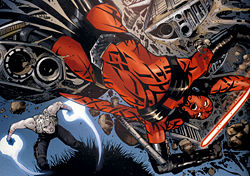 Cade ciska statkiem kosmicznym w Darth Talon.