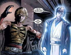 Skywalker rozmawia z duchem swego przodka.