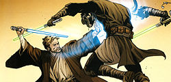 Obi-Wan Kenobi walczy z A'Sharadem Hettem.