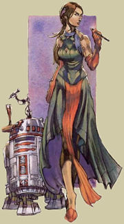 Rivoche Tarkin i jej Droid astromechaniczny z serii R2