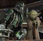 Yoda z komandorem Gree na Kashyyyk.