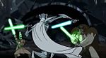 Grievous walczy z mistrzami Jedi.