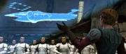 Anakin Skywalker przedstawia plan ataku na Malevolence.