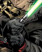 Miecz świetlny, którym Cade walczył w swojej wizji z Darthem Vaderem.