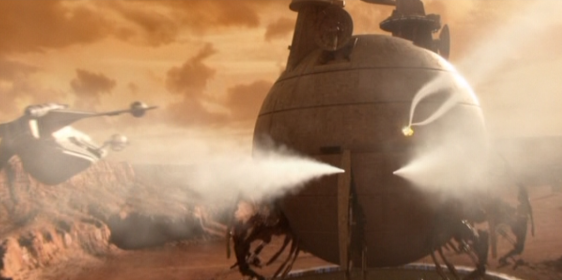 LAAT/i atakujące okręt-rdzeń typu Lucrehulk