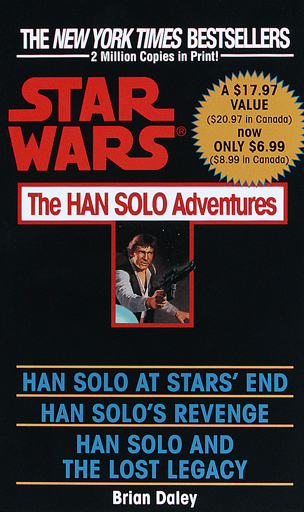 Okładka wydania oryginalnego (1992) - The Han Solo Adventures.