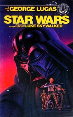 Star Wars: From the Adventures of Luke Skywalker z ilustracją Ralpha McQuarrie'ego (1976).