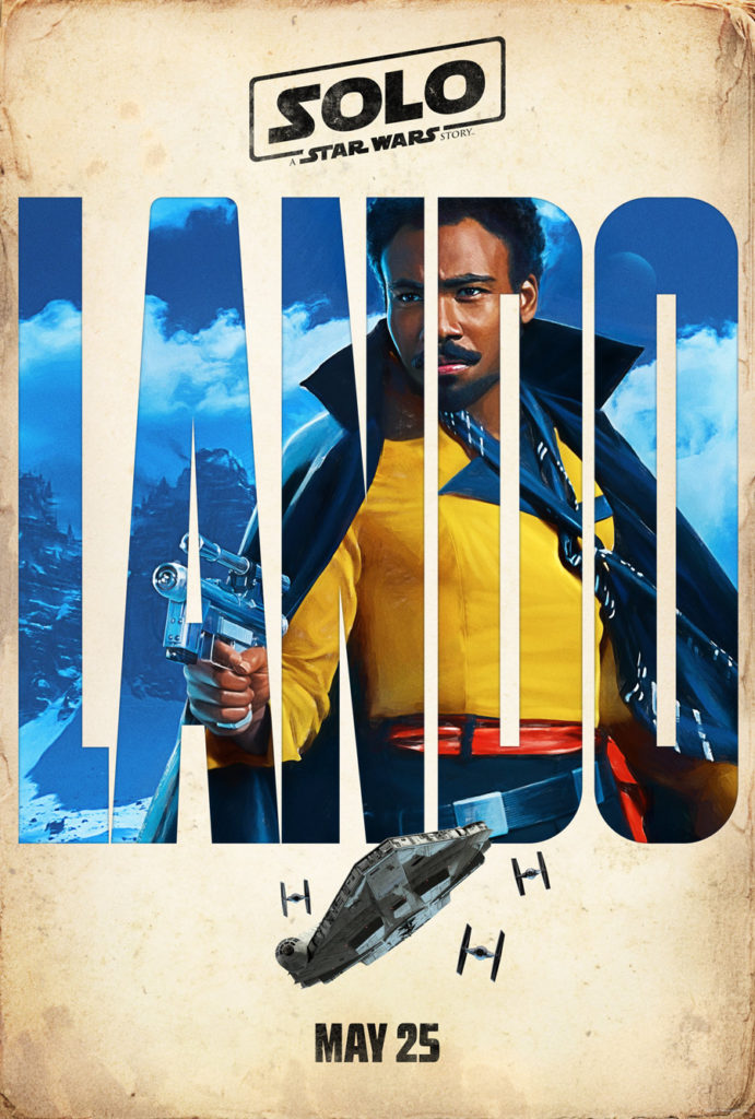 Wstępny plakat z Lando Calrissianem.