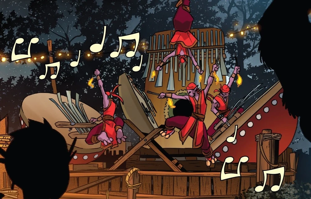 Scalvi grajacy na taratti.